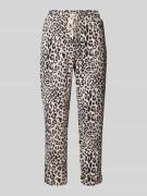 Christian Berg Woman Sweatpants mit Animal-Print in Sand, Größe L