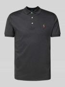 Polo Ralph Lauren Poloshirt mit Label-Stitching in Black, Größe L