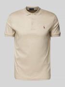 Polo Ralph Lauren Poloshirt mit Label-Stitching in Beige, Größe L