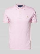 Polo Ralph Lauren Poloshirt mit Label-Stitching in Pink, Größe XL