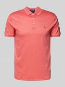 Polo Ralph Lauren Poloshirt mit Label-Stitching in Hellrot Melange, Gr...