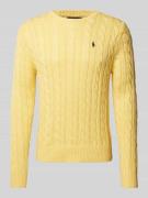 Polo Ralph Lauren Strickpullover mit Zopfmuster Modell 'DRIVER' in Hel...