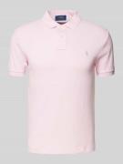 Polo Ralph Lauren Poloshirt mit Label-Stitching in Rosa, Größe L