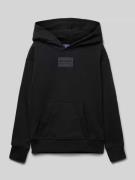 Jack & Jones Hoodie mit Label-Patch Modell 'HAKKAI' in Black, Größe 15...