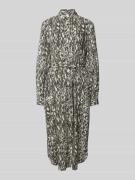 QS Hemdblusenkleid aus Viskose mit Bindegürtel in Weiss, Größe 40