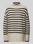 QS Strickpullover mit Turtleneck in Beige, Größe L