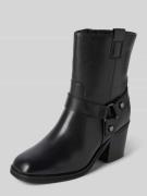 Newd Tamaris Stiefeletten aus Leder im Biker-Look in Black, Größe 36