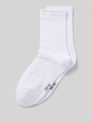Snocks Socken mit Label-Stitching im 2er-Pack in Weiss, Größe 39-42