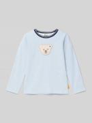 Steiff Longsleeve mit Logo-Badge in Bleu, Größe 104