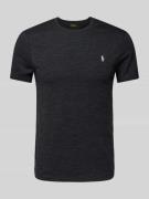 Polo Ralph Lauren T-Shirt mit Label-Stitching in Dunkelgrau Melange, G...