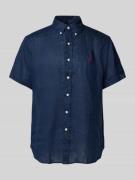 Polo Ralph Lauren Custom Fit Leinenhemd mit Button-Down-Kragen in Mari...