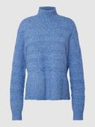 Vero Moda Strickpullover mit Stehkragen Modell 'Doffy' in Blau Melange...