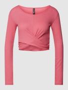 Pieces Longsleeve in Wickel-Optik Modell 'BIA' in Rosa, Größe L