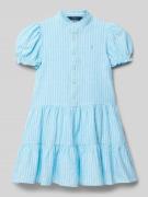 Polo Ralph Lauren Kids Leinenkleid mit kurzer Knopfleiste in Helltuerk...