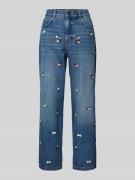 Weekend Max Mara Straight Fit Jeans mit Ziersteinbesatz in Blau, Größe...