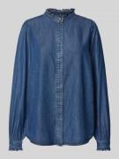 FREE/QUENT Regular Fit Jeansbluse mit Stehkragen Modell 'Wilke' in Jea...