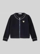 Steiff Strickjacke mit Label-Patch in Marine, Größe 104