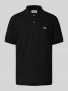 Lacoste Classic Fit Poloshirt mit Label-Badge in Black, Größe L