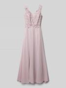 G.O.L. Kleid mit Spitzenbesatz in Mauve, Größe 170
