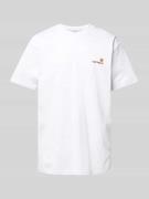 Carhartt Work In Progress T-Shirt mit Label-Stitching in Hellgrau Mela...