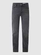 REVIEW Slim Fit Jeans mit 5-Pocket-Design in Mittelgrau, Größe 32/30