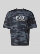 EA7 Emporio Armani T-Shirt mit Label-Print Modell 'VENTUS' in Black, G...