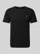 Polo Ralph Lauren T-Shirt mit Label-Stitching in Black, Größe L