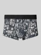 HOM Trunks mit elastischem Label-Bund Modell 'Rock City' in Anthrazit,...