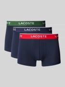 Lacoste Trunks mit elastischem Label-Bund im 3er-Pack in Marine, Größe...