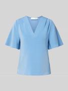 Selected Femme T-Shirt mit V-Ausschnitt Modell 'TENNY' in Rauchblau, G...