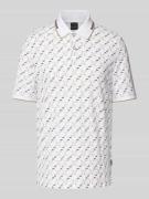 bugatti Regular Fit Poloshirt mit Label-Detail in Weiss, Größe L