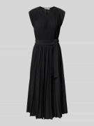 MM Midikleid mit Plisseefalten Modell 'KISS' in Black, Größe S