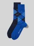 Burlington Socken mit Label-Applikation Modell 'Everyday Argyle' im 2e...