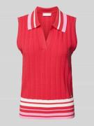 LIU JO SPORT Strickpullunder mit Polokragen in Rot, Größe M