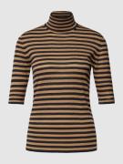 MM Rollkragenpullover aus Schurwolle mit 1/2-Arm und Streifenmuster in...