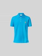 MAISON KITSUNÉ Poloshirt mit Motiv-Applikation in Royal, Größe L