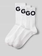 HUGO Socken mit Statement-Print im 3er-Pack in Weiss, Größe 43-46