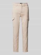Marc Cain Slim Fit Jeans mit Cargotaschen in Sand, Größe 36
