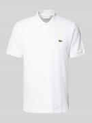 Lacoste Classic Fit Poloshirt mit Label-Badge in Weiss, Größe L