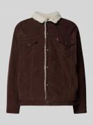 Levi's® Sherpa Jacket mit Brustpattentaschen in Bordeaux, Größe XL