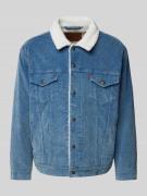 Levi's® Relaxed Fit Sherpa Jacket mit Kentkragen in Jeansblau, Größe L