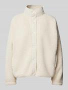 Jake*s Casual Sweatjacke mit Teddyfell in Ecru, Größe XXL