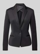 comma Blazer mit Leistentaschen in Black, Größe 38