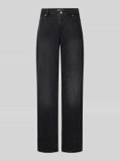 Review Straight Fit Jeans aus reiner Baumwolle in Black, Größe 26/30