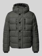 Tom Tailor Regular Fit Pufferjacke mit abnehmbarer Kapuze in Mittelgra...