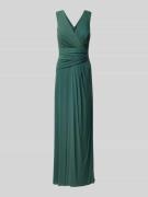 Vera Mont Abendkleid mit V-Ausschnitt und Raffungen in Smaragd, Größe ...