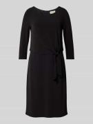 Vera Mont Knielanges Cocktailkleid mit Bindegürtel in Black, Größe 44