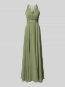 V.M. Abendkleid mit tiefem V-Ausschnitt in Gruen, Größe 44