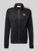 SERGIO TACCHINI Sweatjacke mit Label-Detail in Black, Größe M