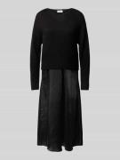 ROBE LÉGÈRE Maxikleid im Double-Layer-Look in Black, Größe 40